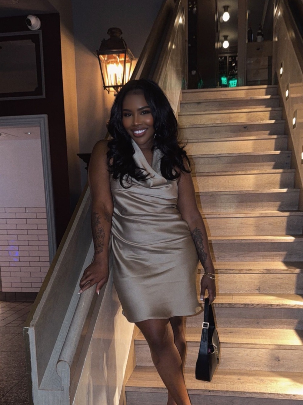 H&M Neutral Taupe Mini Dress